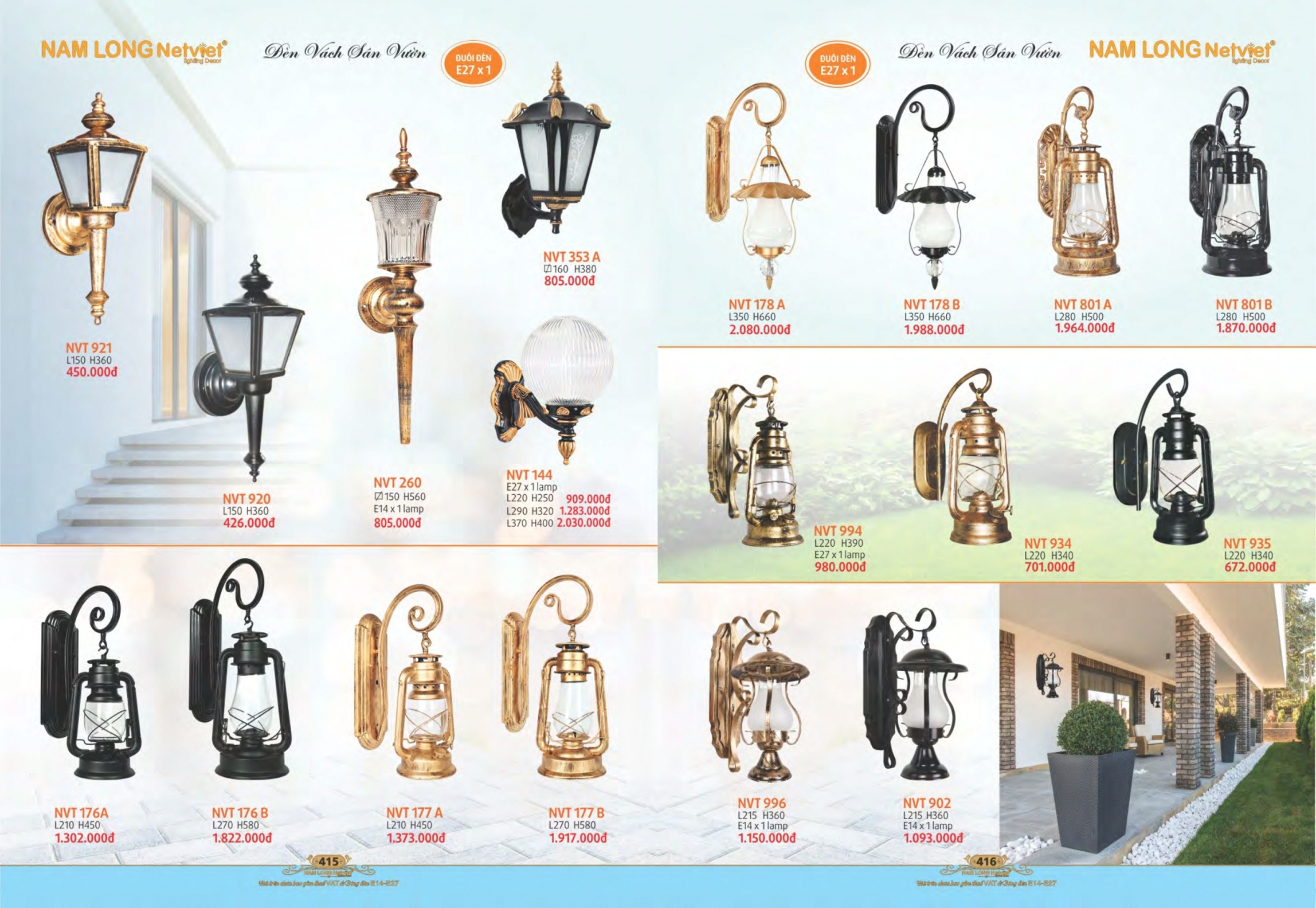 Bảng giá đèn trang trí Nam Long